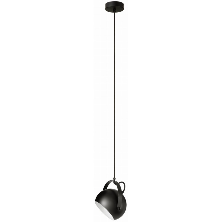 Lampa suspendata, Ledigo, Metal, E27, Negru