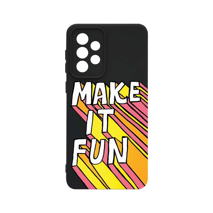 Husa BestCase® Premium Liquid Silicon, Compatibila Cu Samsung Galaxy A53 5G, Make It Fun, SLIM 1.2MM, Microfibra in interior, Antisoc, Rezistent la socuri, Protectie Camera, PB 494