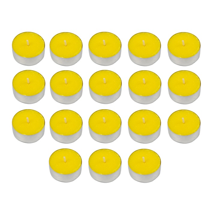 Set 18 lumanari ulei esential citronela anti tantari, tip pastila, pentru interior si exterior