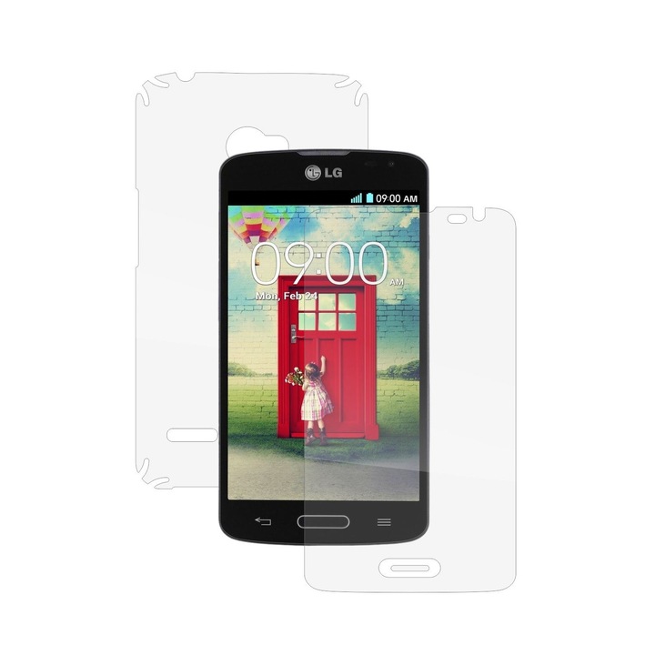 Folie Protectie Full Body Invisible Skinz Ultra-Clear AutoRegeneranta, Husa Transparenta de tip Skin Adeziv pentru Carcasa si Ecran, dedicata LG L90
