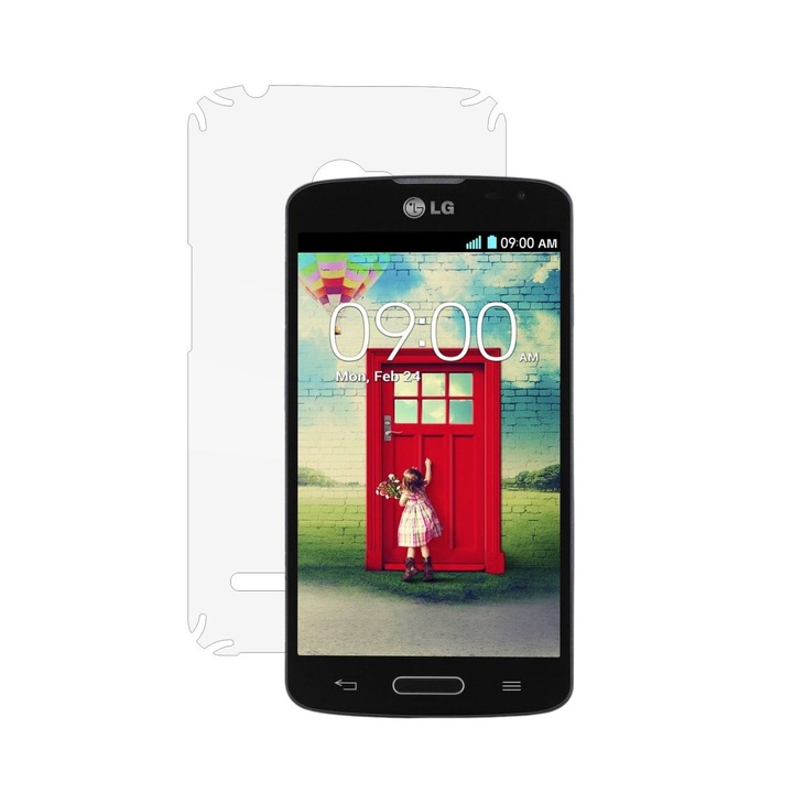 Folie Protectie Invisible Skinz Ultra-Clear AutoRegeneranta, Husa Transparenta de tip Skin Adeziv pentru Carcasa si Laterale, dedicata LG L90