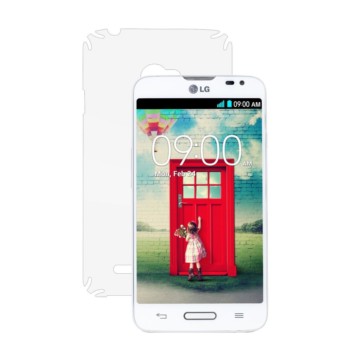 Folie Protectie Invisible Skinz Ultra-Clear HD, Husa Transparenta de tip Skin Adeziv pentru Carcasa si Laterale, dedicata LG L70