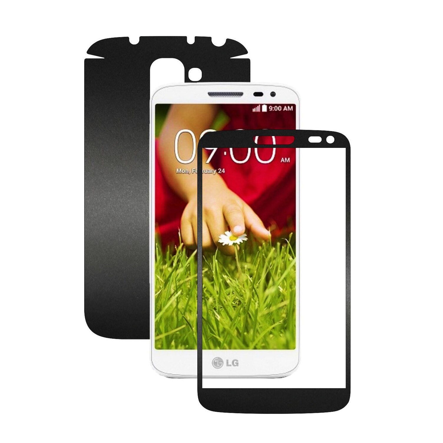 Folie de protectie Carbon Skinz, Husa de tip Skin Adeziv pentru Carcasa, Negru Mat dedicata LG G2 Mini