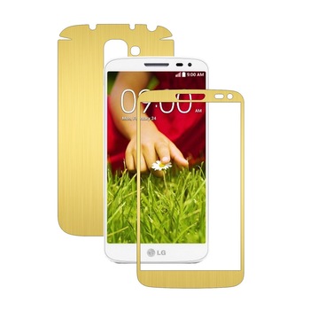 Folie de protectie Carbon Skinz, Husa de tip Skin Adeziv pentru Carcasa, Brushed Auriu dedicata LG G2 Mini Folie de protectie Carbon Skinz, Husa de tip Skin Adeziv pentru Carcasa, Brushed Auriu dedicata LG G2 Mini