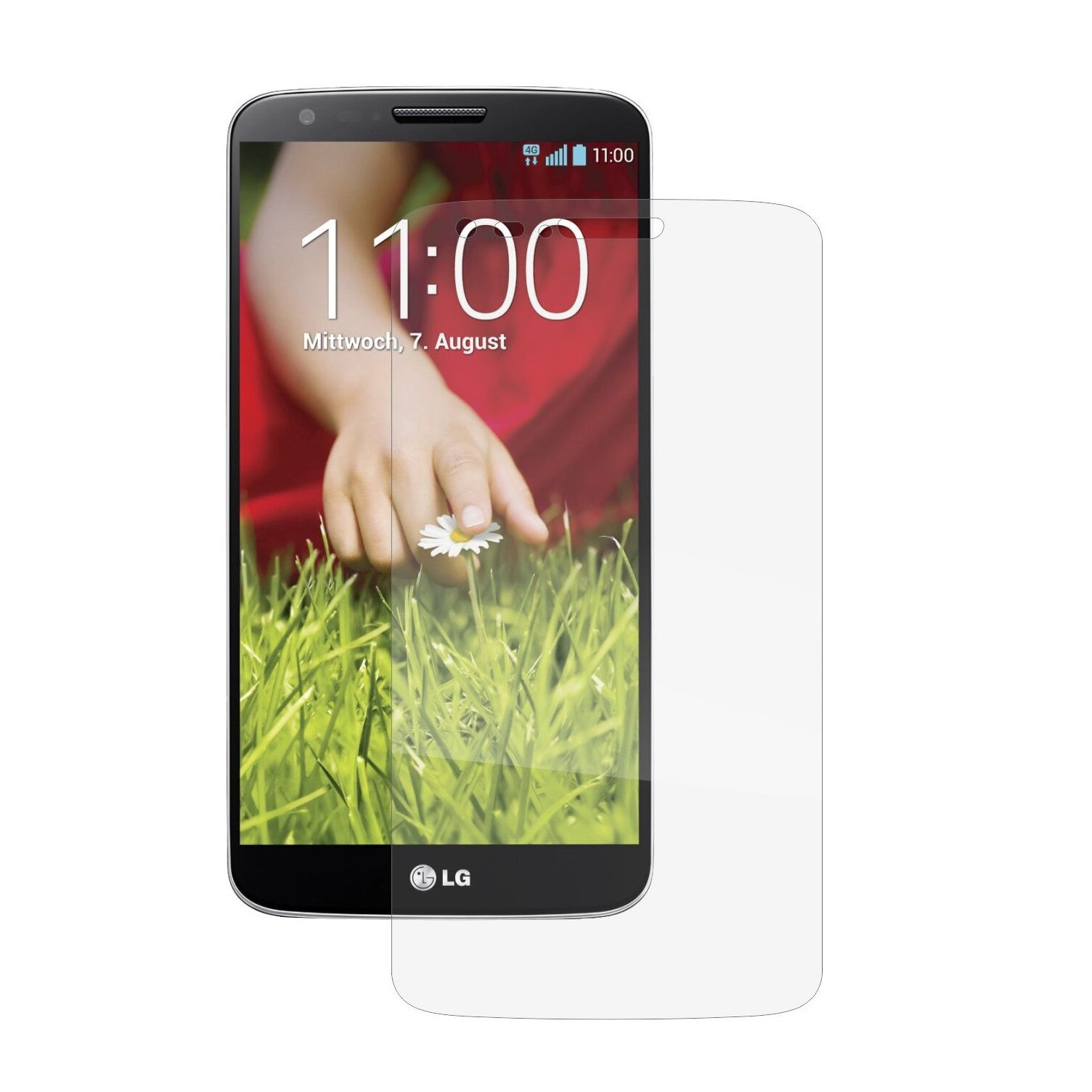 Set 2 Folii Protectie Ecran, Acoperire Totala, Adezive si Foarte Flexibile, Invisible Skinz Ultra-Clear HD pentru LG G2