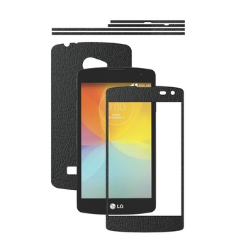Folie de protectie Carbon Skinz, Husa de tip Skin Adeziv pentru Carcasa, Piele Neagra dedicata LG F60 Folie de protectie Carbon Skinz, Husa de tip Skin Adeziv pentru Carcasa, Piele Neagra dedicata LG F60