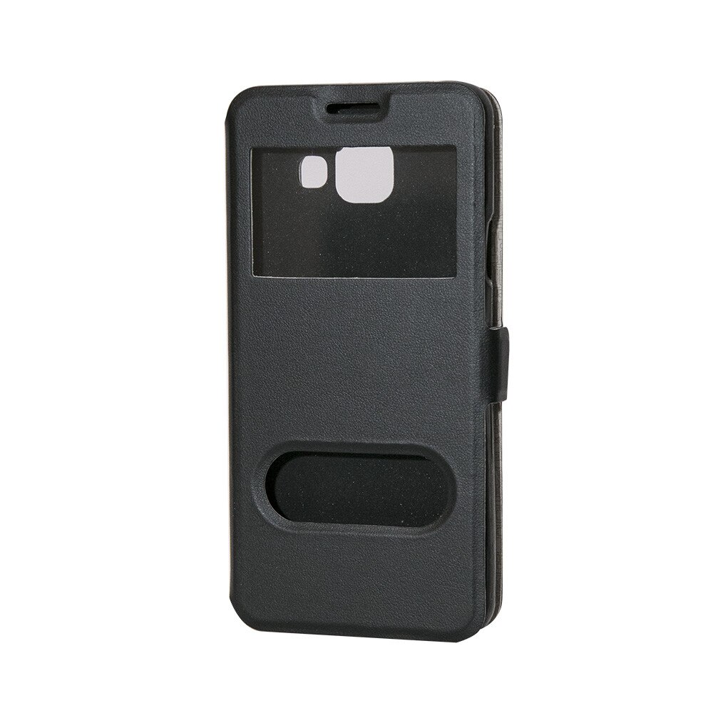 Husa Book Lemontti S-View pentru Samsung Galaxy A3 (2016), Negru