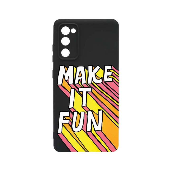 Husa BestCase® Premium Liquid Silicon, Compatibila Cu Samsung Galaxy S20 FE, Make It Fun, SLIM 1.2MM, Microfibra in interior, Antisoc, Rezistent la socuri, Protectie Camera, PB 494