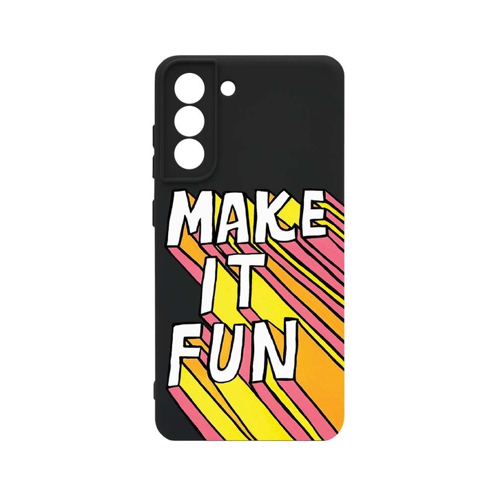 Husa BestCase® Premium Liquid Silicon, Compatibila Cu Samsung Galaxy S21 FE, Make It Fun, SLIM 1.2MM, Microfibra in interior, Antisoc, Rezistent la socuri, Protectie Camera, PB 494