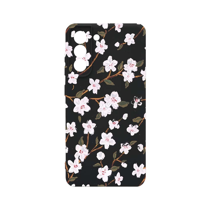 Husa BestCase® Premium Liquid Silicon, Compatibila Cu Samsung Galaxy S21 FE, Spring Flower, SLIM 1.2MM, Microfibra in interior, Antisoc, Rezistent la socuri, Protectie Camera, PB 512