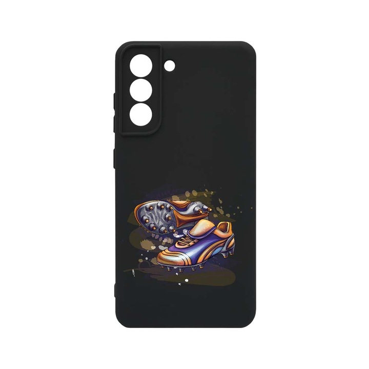 BestCase Premium Liquid Szilikon telefontok, Samsung Galaxy S21 FE, Football Shoes, 1.2MM, kamera védelem, mikroszálas puha belső, PB 799