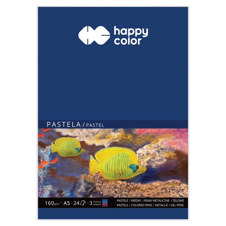 Пастел блок А5 24 листа 3 цвята 160гр Happy Color
