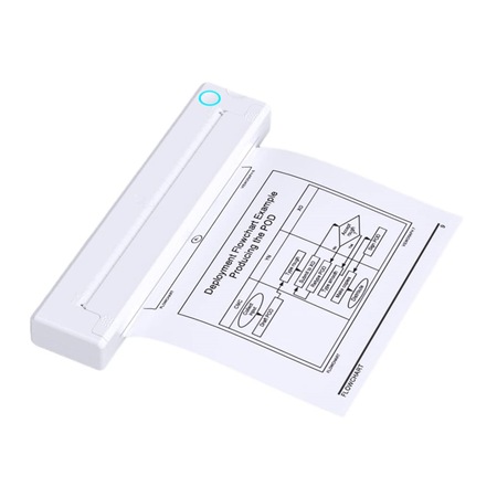 Мини термопринтер, A4, A5, Bluetooth, USB, с приложение за смартфон ...
