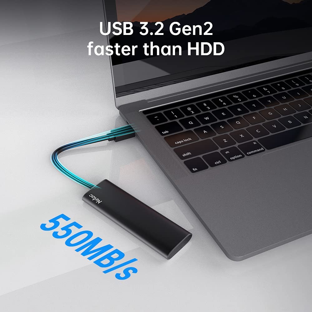 Solid State Drive (SSD) Netac Portable, Z Slim, 1TB, 550MB/s, USB-C ...