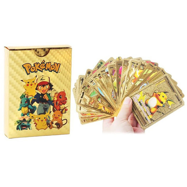 OEM Pokemon Gold VMax GX kártyajáték, 55 kártya