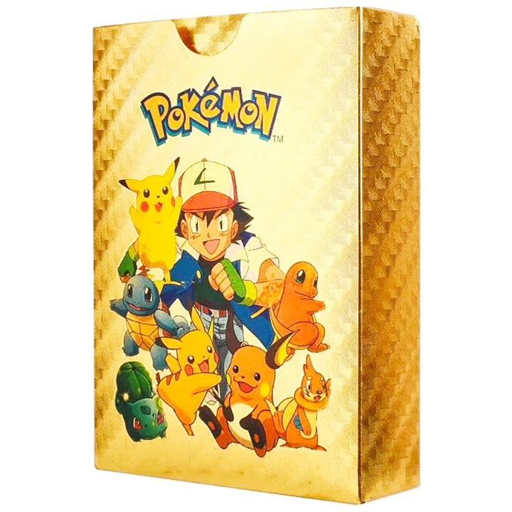 Joc de carti Pokemon Gold VMax GX, 55 Cartonase