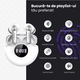 Casti Wireless Audio Xenomo® LUNA-X, fara fir, Bluetooth 5.3, Microfon HD, Tehnologie ANC-ENC, Control prin atingere, Functie Noise Cancellation, Afisaj digital, Carcasa Magnetica, Culoare Alb