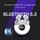 Casti Wireless Audio Xenomo® LUNA-X, fara fir, Bluetooth 5.3, Microfon HD, Tehnologie ANC-ENC, Control prin atingere, Functie Noise Cancellation, Afisaj digital, Carcasa Magnetica, Culoare Alb