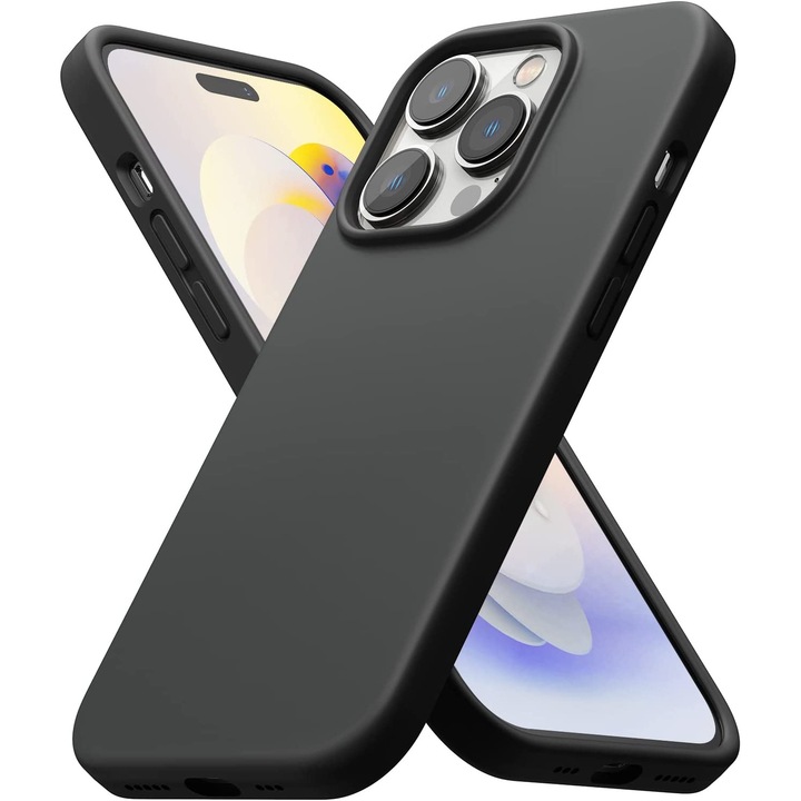 Husa Silicon Soft Compatibila cu iPhone 14 Pro Max culoare Negru