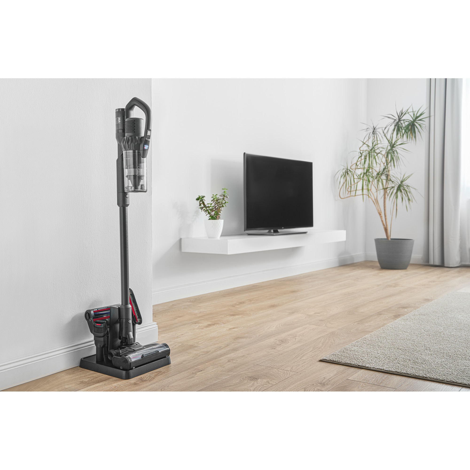 Aspirator vertical fara fir Sencor SVC 9879BK cu functie de mop, 550W, 28.8V, autonomie 70 min, capacitate de colectare 0.5 l, negru