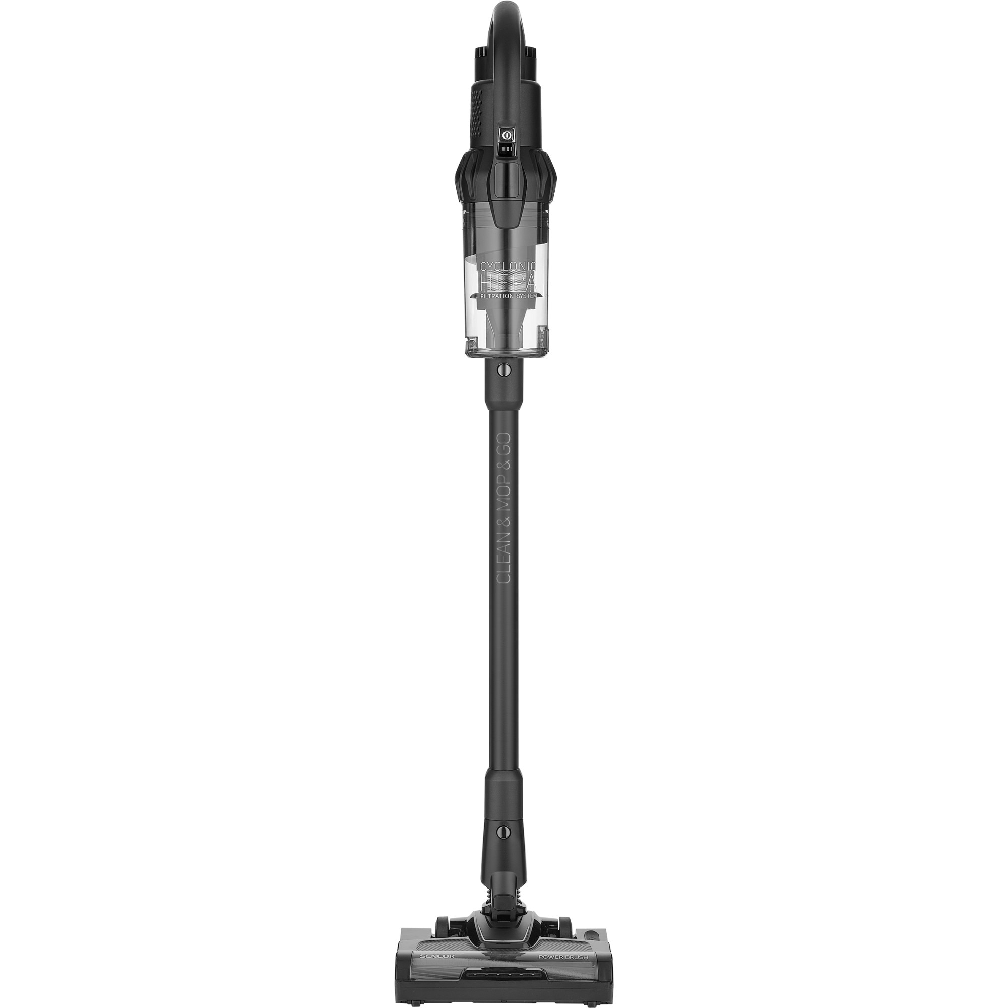 Aspirator vertical fara fir Sencor SVC 9879BK cu functie de mop, 550W, 28.8V, autonomie 70 min, capacitate de colectare 0.5 l, negru