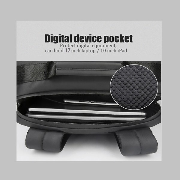 Rucsac laptop Arctic Hunter, business-travel, impermeabil, port USB, 15.6", negru