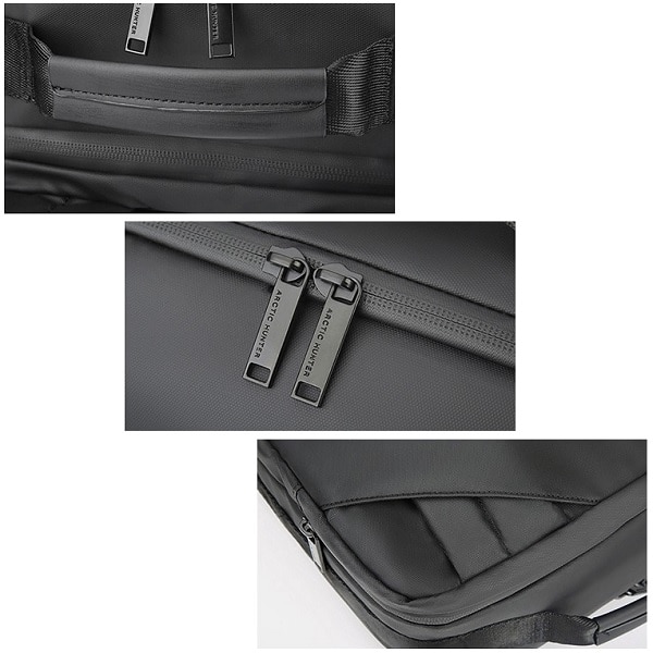 Rucsac laptop Arctic Hunter, business-travel, impermeabil, port USB, 15.6", negru