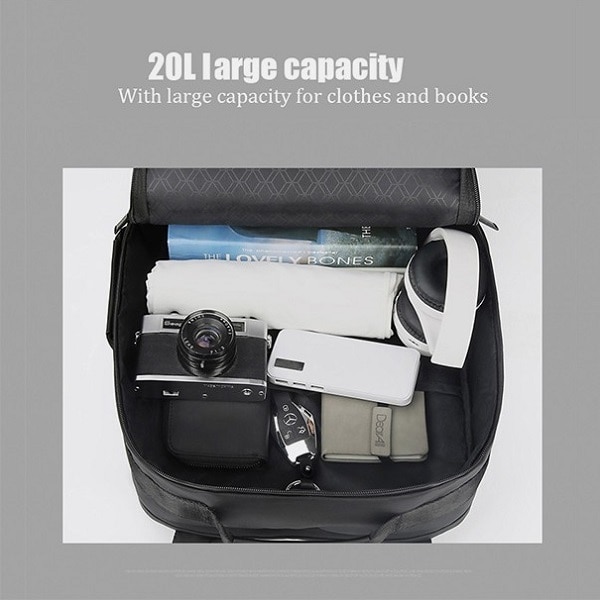 Rucsac laptop Arctic Hunter, business-travel, impermeabil, port USB, 15.6", negru