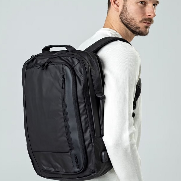 Rucsac laptop Arctic Hunter, business-travel, impermeabil, port USB, 15.6", negru