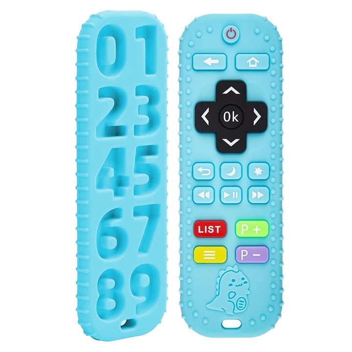 Szilikon fogászati játék, FreeBiz®, 16,1x5,2x1 cm, kék