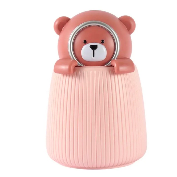Papa Bear gyerekszoba párásító, USB, 350 ml, rózsaszín