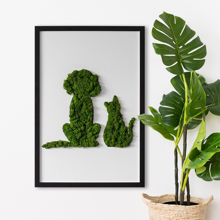 Картина, Tulup, С рамка, Правоъгълна, MDF, Зелено, 40x60 cm