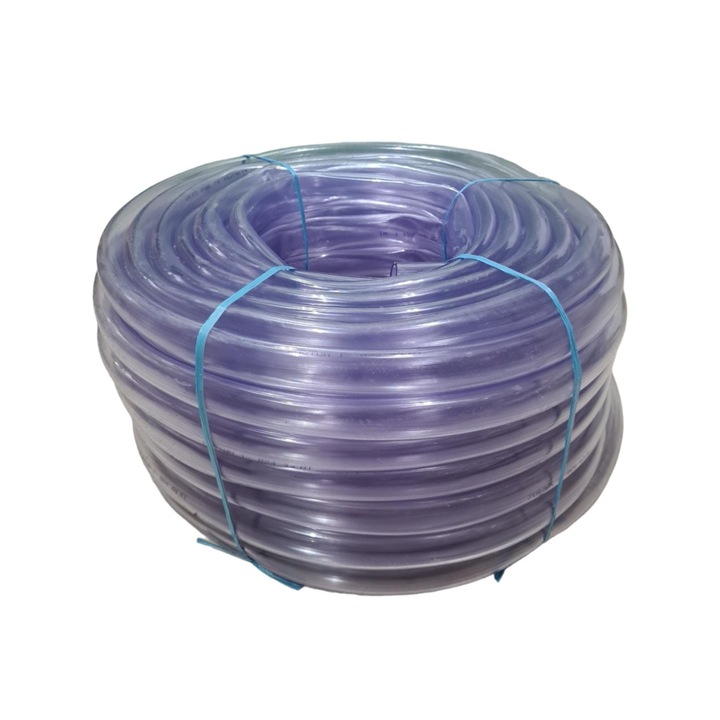 Átlátszó kerti tömlő 1/2" átmérőjű, 50 m, 3 bar maximális nyomás