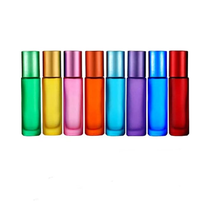 BOMSTOM színes roll-on flakon készlet, 8 db 10 ml, többszínű