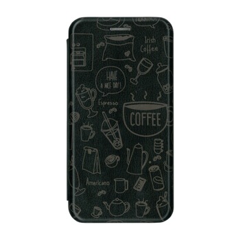 Husa flip EuroCELL 360 de grade pentru iPhone 6 Plus, negru/maro Husa flip EuroCELL 360 de grade pentru iPhone 6 Plus, negru/maro