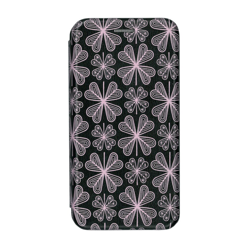 Husa flip EuroCELL 360 de grade pentru iPhone 6 Plus, negru/roz