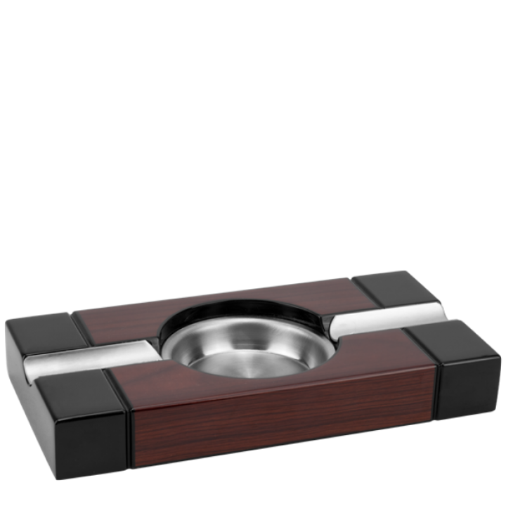 Scrumiera pentru 2 trabucuri RAKI, 20x10xh2,5cm, finisaj aspect lemn cires