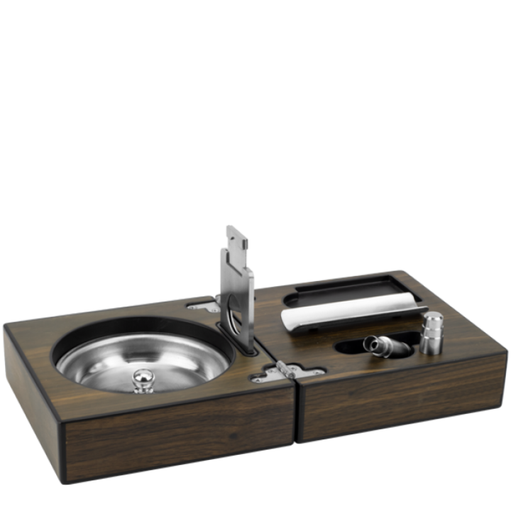 Scrumiera trabucuri pliabila cu cutter si puncher RAKI, 12x12xh7cm