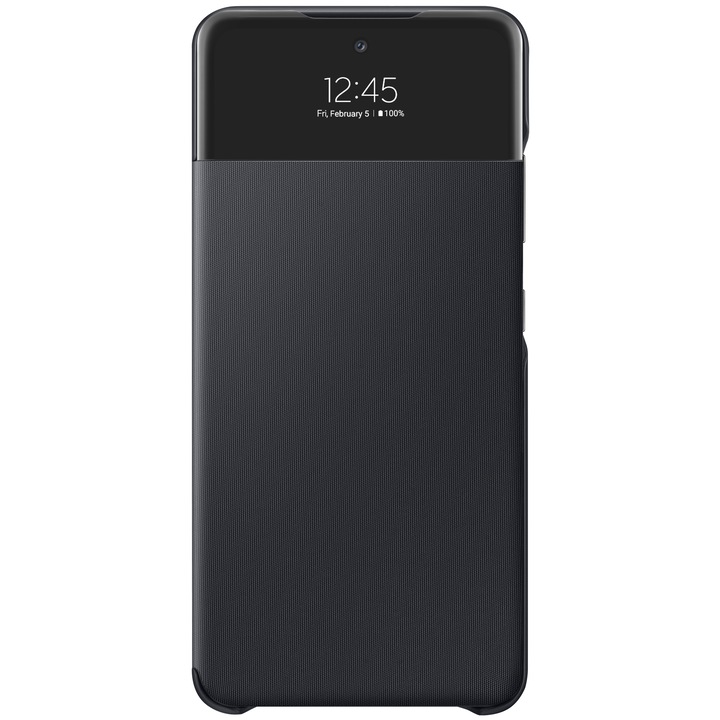 Калъф за Samsung Galaxy A72 A725 / A72 5G A726, S-View Wallet, черен EF-EA725PBEGEE