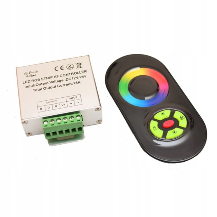 Controler cu infrarosu pentru benzi LED, IdeaLed, RGB RF 12V 18A