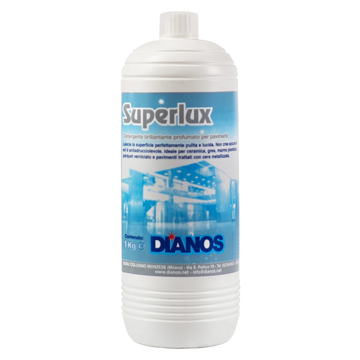 Detergent pentru marmura, parchet lacuit si gresie Dianos Superlux, 1 L, efect de stralucire, antialunecant, parfumat