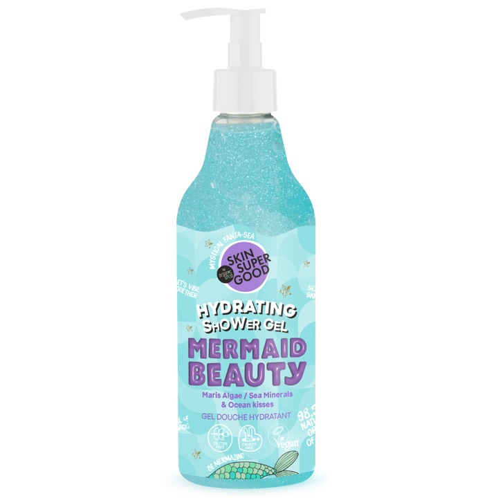 Gel de dus hidratant Organic Shop Skin Super Good Fantasy Bar Mermaid Beauty, 500 ml