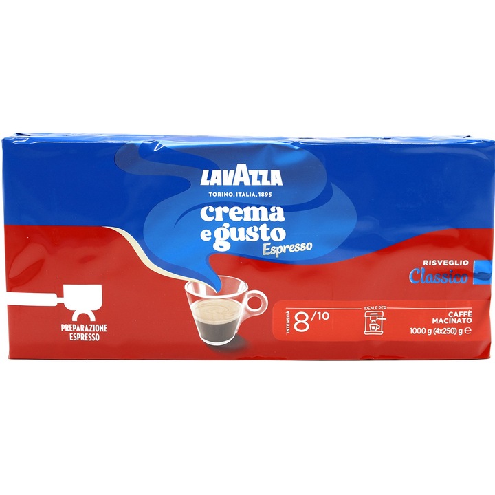 Cafea macinata Lavazza Crema e Gusto classico nr.8 4X250g