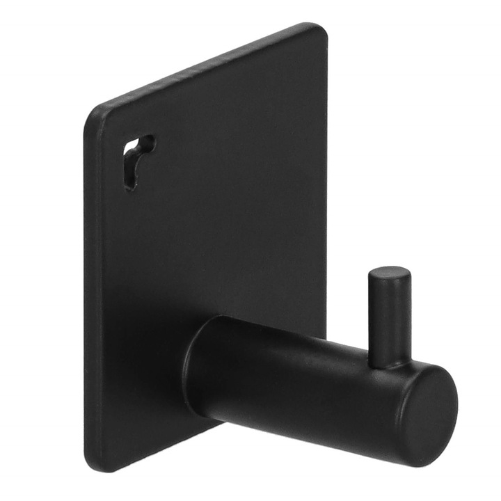 Carlige pentru prosoape, Aluminiu, Negru, 4 buc.