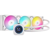 Cooler procesor Corsair iCUE H150i ELITE LCD XT, alb, racire cu lichid, 360 mm