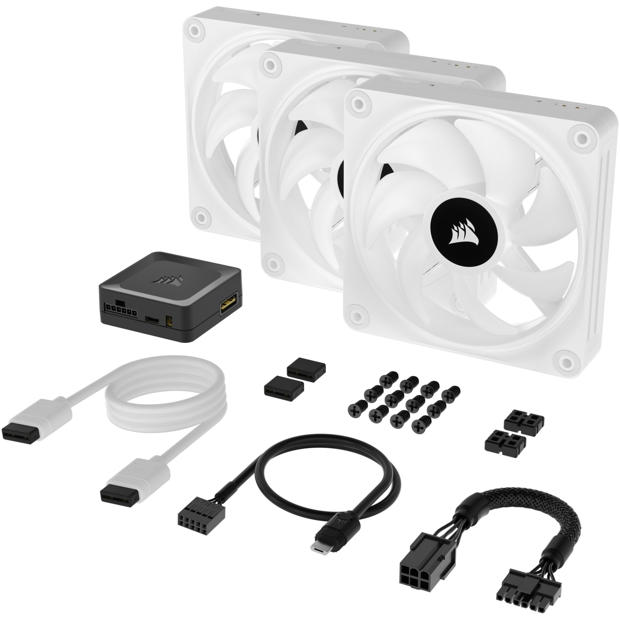 【付属品一部欠品】Corsair QX120 rgb starter kit Ventilator Corsair iCUE LINK QX120 RGB Magnetic Dome