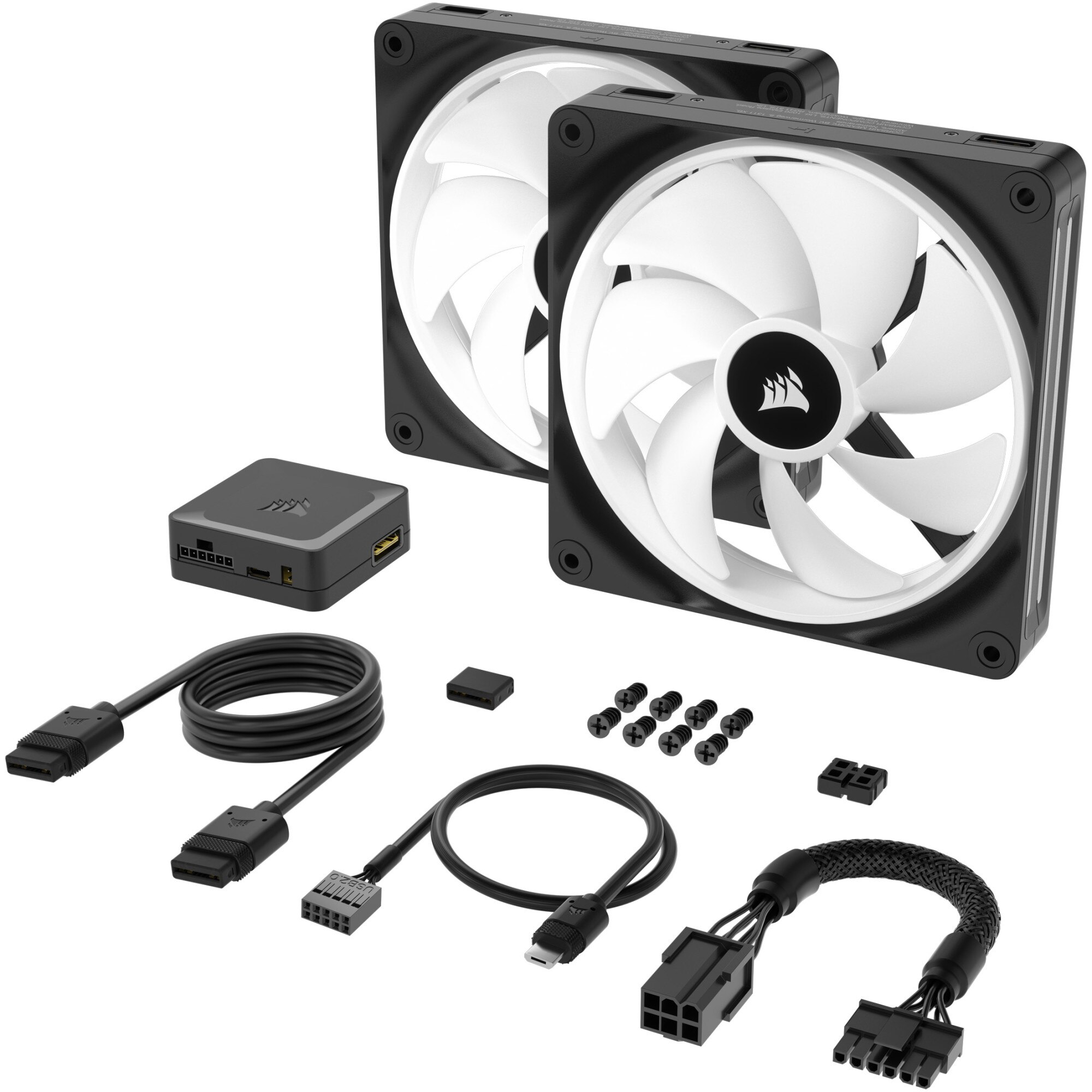 Ventilator Corsair iCUE LINK QX140 RGB Magnetic Dome, Starter Kit