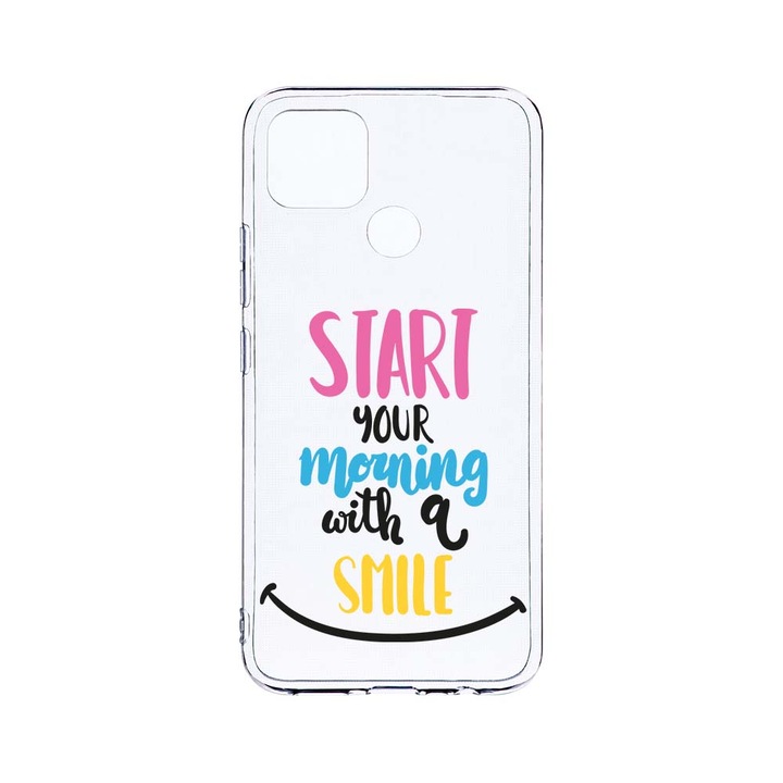 BestCase 2MM Clear Szilikon telefontok, Realme 7i, Smile At Morning, Kamera védelem, strapabíró, T 47