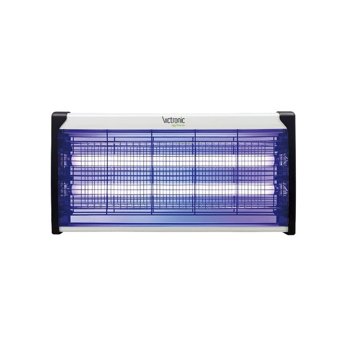 SMARTIX rovarirtó készülék, legyek elleni, szúnyog elleni, UV rovarok ellen, 2db ultraibolya csővel, 30 W, AT30, 80 nm-es területre, padlóra szerelhető, Fehér