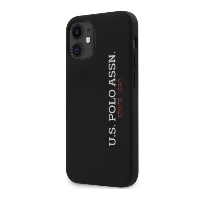 Кейс за Apple iPhone 12 mini, US Polo, черен USHCP12SSLBKV2